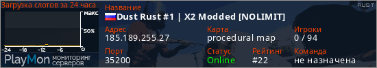 баннер для сервера rust. Dust Rust #1 | X2 Modded [NOLIMIT]