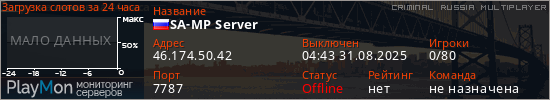 баннер для сервера crmp. SA-MP Server