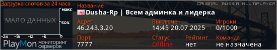 баннер для сервера crmp. Dusha-Rp | Всем админка и лидерка