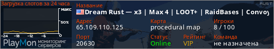 баннер для сервера rust. Dream Rust — x3 | Max 4 | LOOT+ | RaidBases | Convoy