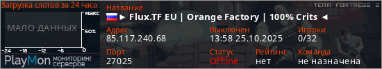 баннер для сервера tf2. ► Flux.TF EU | Orange Factory | 100% Crits ◄