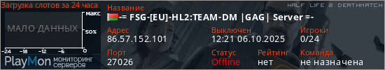 баннер для сервера hl2dm. -= FSG-[EU]-HL2:TEAM-DM |GAG| Server =-