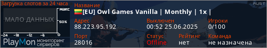 баннер для сервера rust. [EU] Owl Games Vanilla | Monthly | 1x |