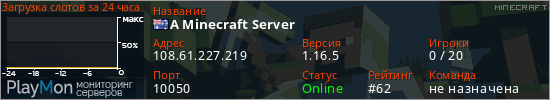 баннер для сервера minecraft. A Minecraft Server