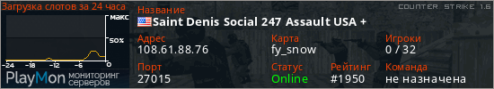 баннер для сервера cs. Saint Denis Social 247 Assault USA +