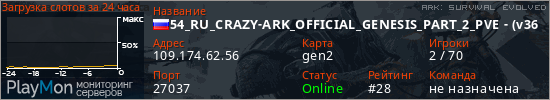 баннер для сервера ark. 54_RU_CRAZY-ARK_OFFICIAL_GENESIS_PART_2_PVE - (v361.4)