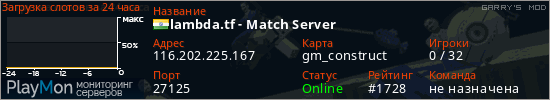 баннер для сервера garrysmod. lambda.tf - Match Server