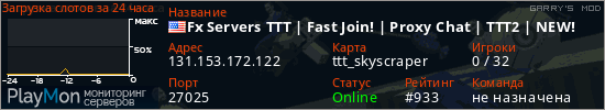 баннер для сервера garrysmod. Fx Servers TTT | Fast Join! | Proxy Chat | TTT2 | NEW!