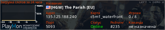 баннер для сервера l4d2. [HGM] The Parish [EU]