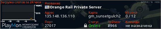 баннер для сервера garrysmod. Orange Rail Private Server