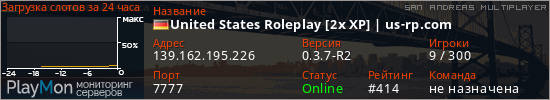 баннер для сервера samp. United States Roleplay [2x XP] | us-rp.com