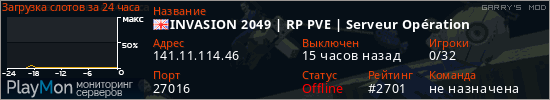 баннер для сервера garrysmod. INVASION 2049 | RP PVE | Serveur Op&eacute;ration