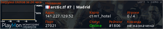 баннер для сервера l4d2. arctic.tf #7 | Madrid