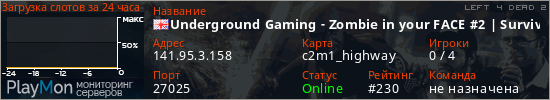 баннер для сервера l4d2. Underground Gaming - Zombie in your FACE #2 | Survival
