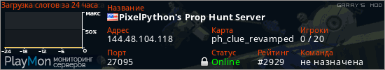 баннер для сервера garrysmod. PixelPython's Prop Hunt Server
