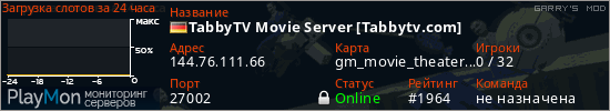 баннер для сервера garrysmod. TabbyTV Movie Server [Tabbytv.com]