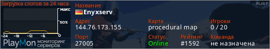 баннер для сервера rust. Enyxserv
