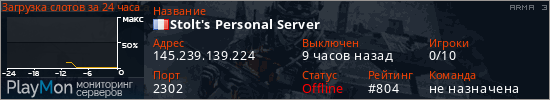 баннер для сервера arma3. Stolt's Personal Server