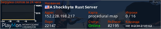 баннер для сервера rust. A Shockbyte Rust Server