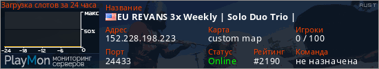 баннер для сервера rust. EU REVANS 3x Weekly | Solo Duo Trio |