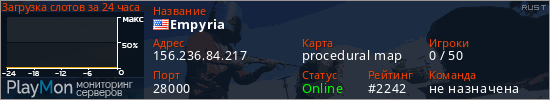 баннер для сервера rust. Empyria