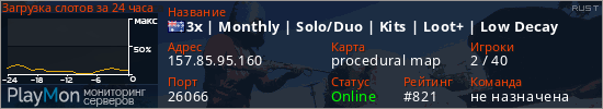 баннер для сервера rust. 3x | Monthly | Solo/Duo | Kits | Loot+ | Low Decay