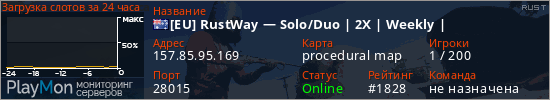 баннер для сервера rust. [EU] RustWay &mdash; Solo/Duo | 2X | Weekly |