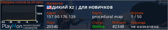 баннер для сервера rust. ДИКИЙ X2 | ДЛЯ НОВИЧКОВ