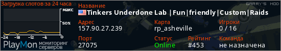 баннер для сервера garrysmod. Tinkers Underdone Lab |Fun|friendly|Custom|Raids