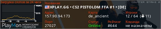 баннер для сервера cs2. XPLAY.GG • CS2 PISTOLDM FFA #1 • [DE]