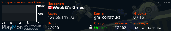 баннер для сервера garrysmod. Wooki3's Gmod