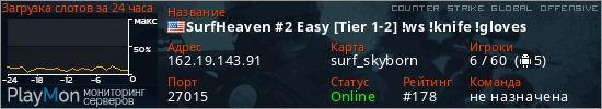 баннер для сервера csgo. SurfHeaven #2 Easy [Tier 1-2] !ws !knife !gloves