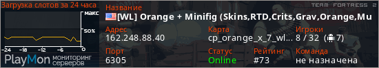баннер для сервера tf2. [WL] Orange + Minifig (Skins,RTD,Crits,Grav,Orange,Music)
