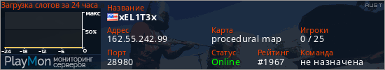 баннер для сервера rust. xEL1T3x