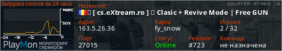 баннер для сервера cs. ★ [ cs.eXtream.ro ] ⮞ Clasic + Revive Mode | Free GUN