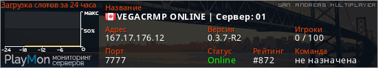 баннер для сервера samp. VEGACRMP ONLINE | Сервер: 01