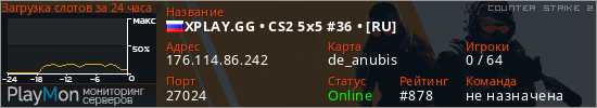 баннер для сервера cs2. XPLAY.GG • CS2 5x5 #36 • [RU]
