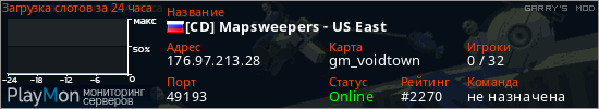 баннер для сервера garrysmod. [CD] Mapsweepers - US East