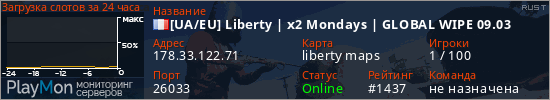 баннер для сервера rust. [UA/EU] Liberty | x2 Mondays | GLOBAL WIPE 09.03