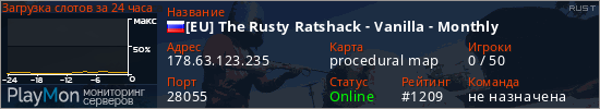 баннер для сервера rust. [EU] The Rusty Ratshack - Vanilla - Monthly