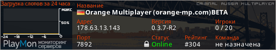 баннер для сервера crmp. Orange Multiplayer (orange-mp.com)BETA