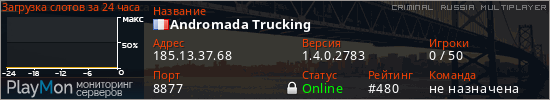 баннер для сервера crmp. Andromada Trucking