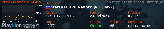 баннер для сервера csgo. StarLess HvH Reborn [RU | NSK]