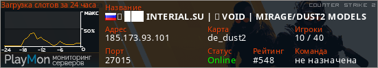 баннер для сервера cs2. ➥ ███ INTERIAL.SU | ★ VOID | MIRAGE/DUST2 MODELS