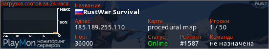 баннер для сервера rust. RustWar Survival