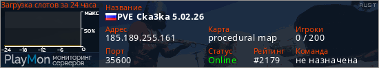 баннер для сервера rust. PVE Cka3ka 5.02.26
