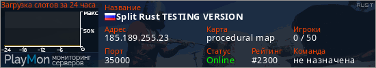 баннер для сервера rust. Split Rust TESTING VERSION