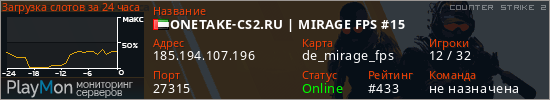 баннер для сервера cs2. ONETAKE-CS2.RU | MIRAGE FPS #15