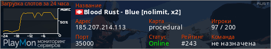 баннер для сервера rust. Blood Rust - Blue [nolimit, x2]