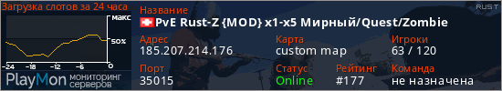 баннер для сервера rust. PvE Rust-Z {MOD} х1-х5 Мирный/Quest/Zombie